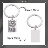 Engraved Personalized Zodiac Key Chain, Birthday Gift, Christmas Gift